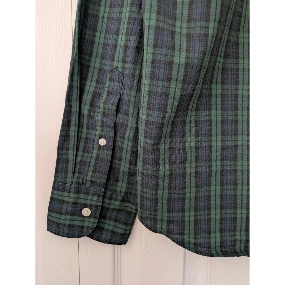 J. Crew Factory Slim flex casual shirt Mens Large Forest Black‎ NWT $89 BI050